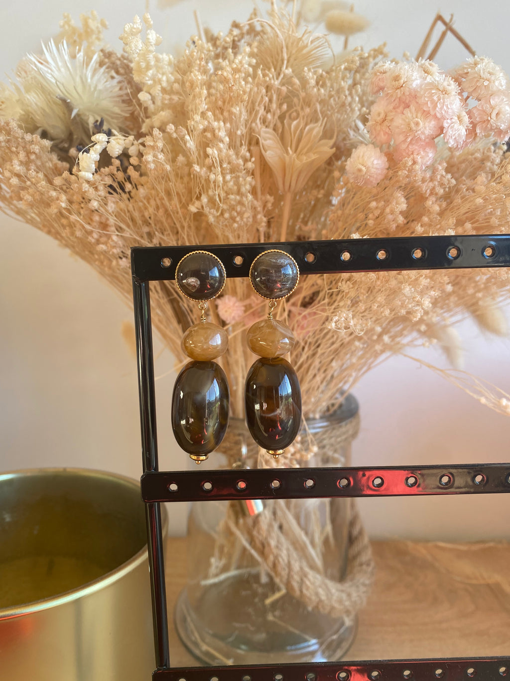 BOUCLE D'OREILLE AMBRE